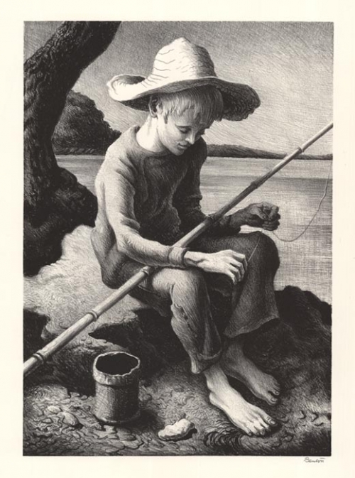 "Little Fisherman" by Thomas Benton
